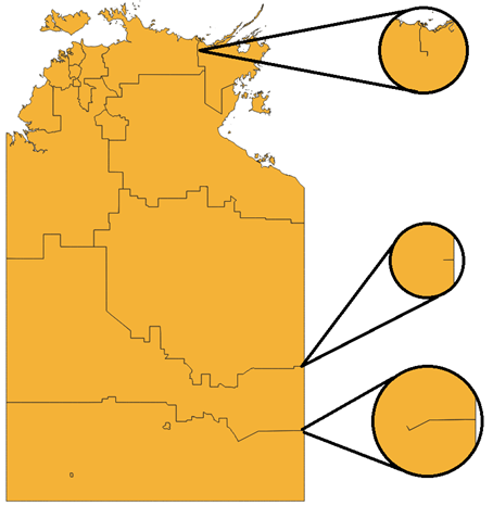 Image of Un-enclosed gaps between LGAs in NT