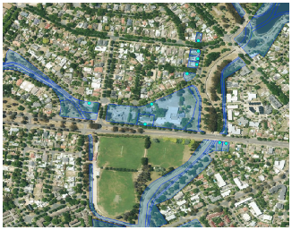 Cadastre with Flood Overlay attributes.